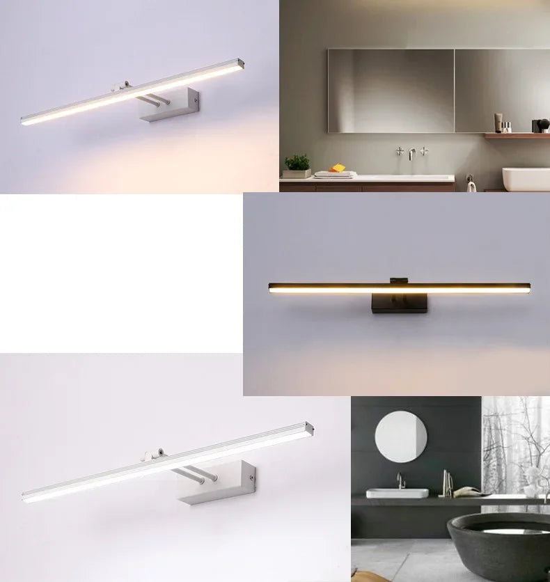 Bath mirrors bathroom vanity waterproof led light mirror lamp for makeup mirrors with lights Led Mirror Light Wall Sconces