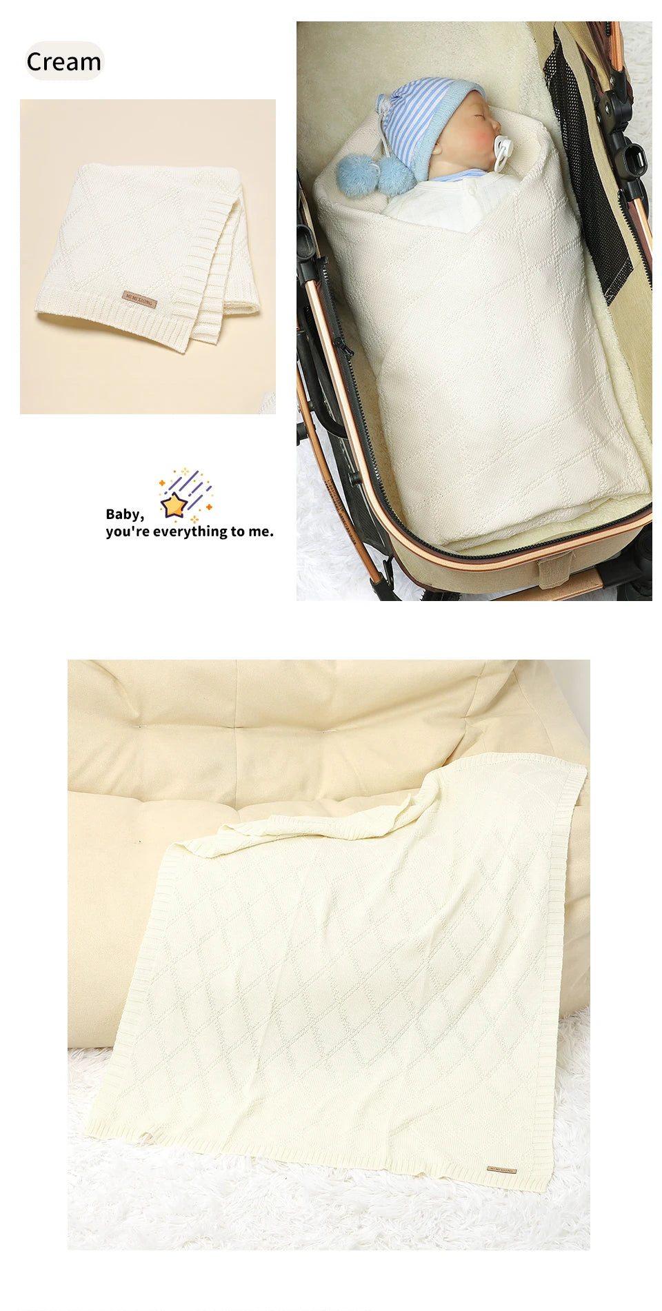 Baby Blankets Newborn Infant Boys Girls Cotton Stroller Nursery Swaddle Wrap Cover Quilts 90*70cm Toddler Outdoor Throw Play Mat