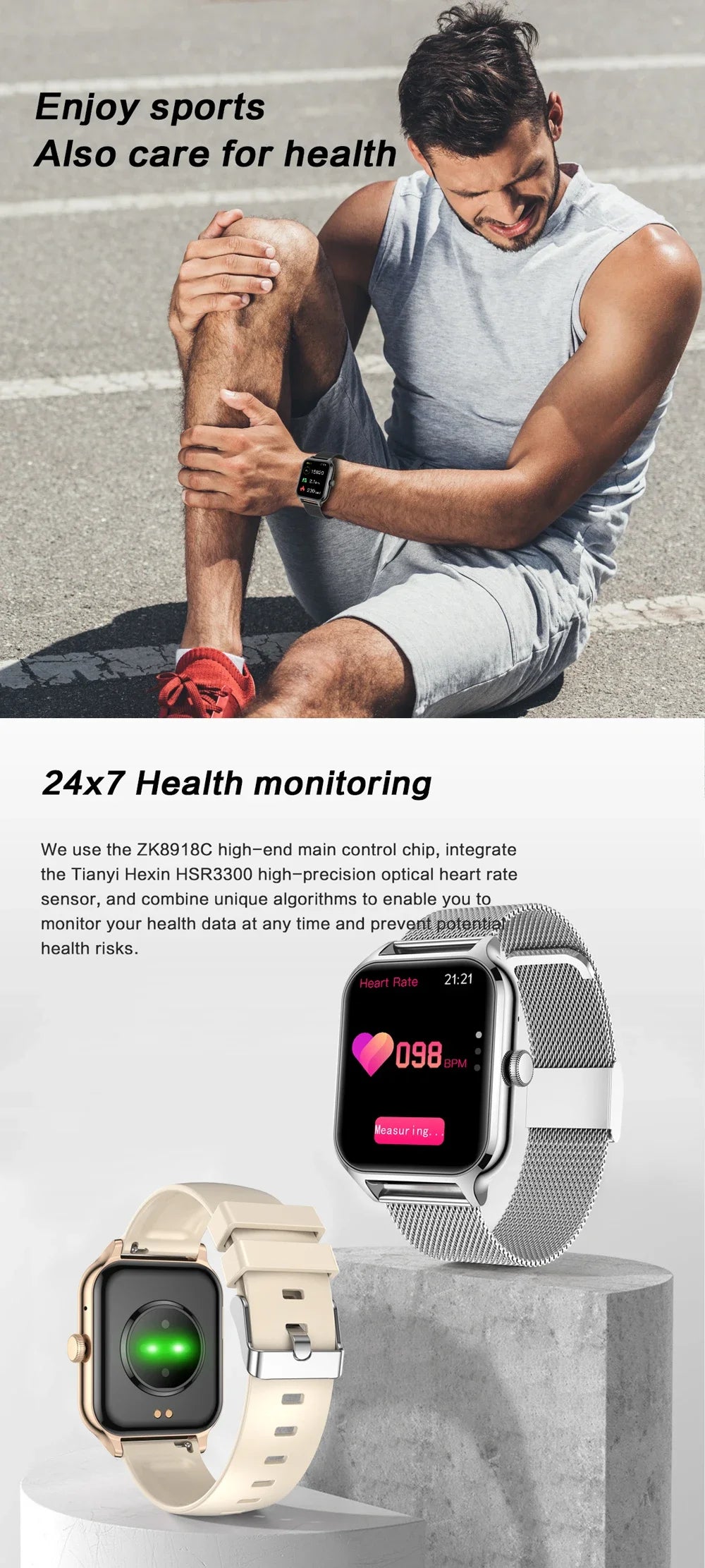 2025 Smart Watch Women 2.01" Full Touch Screen Heart Rate Tracker Bluetooth Call Waterproof Sport Smartwatch Men for Android IOS
