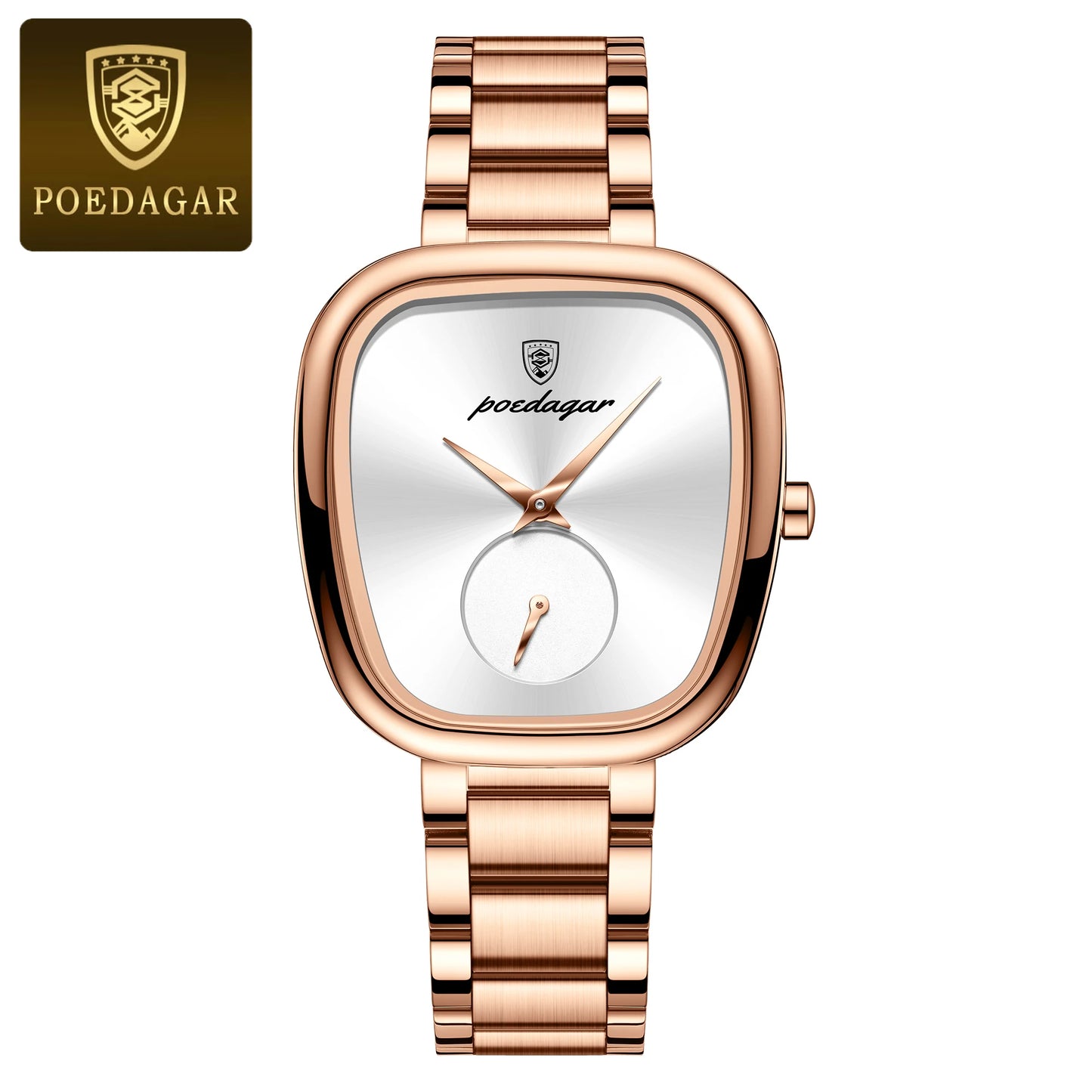 POEDAGAR Original Exquisite Ladies Wristwatch Stainless Steel Waterproof Quartz Watch For Woman Fashion Elegant Women's Watches