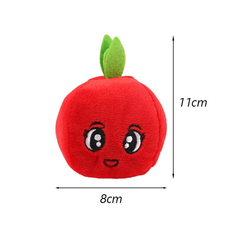 Plush Fruit-Shaped Dog Toy – Squeaky Chew Toy for Small & Medium Dogs, Teeth-Cleaning Pet Toy for Puppies and Cats