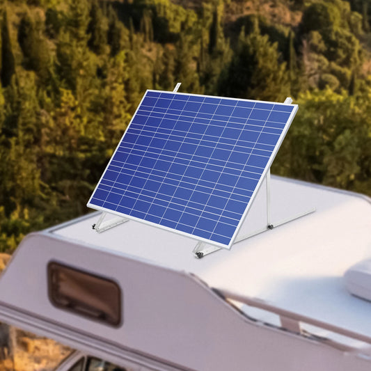 2 Pack 41" Adjustable Solar Panel Racks, Aluminum Alloy Frame, 0-90° Tilt, RV Tilt Mount Brackets for Boat / Roof