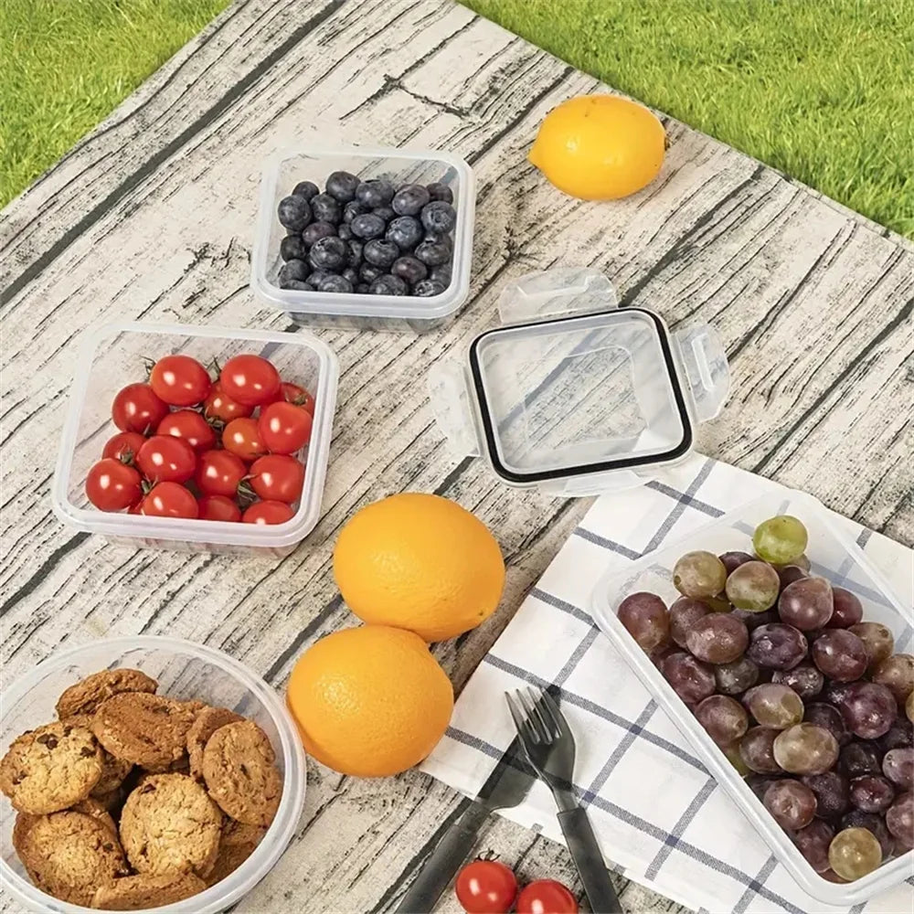 Kitchen Food Containers 12pcs-set, BPA FREE Lunch Box Sugar Cereals Storage Container