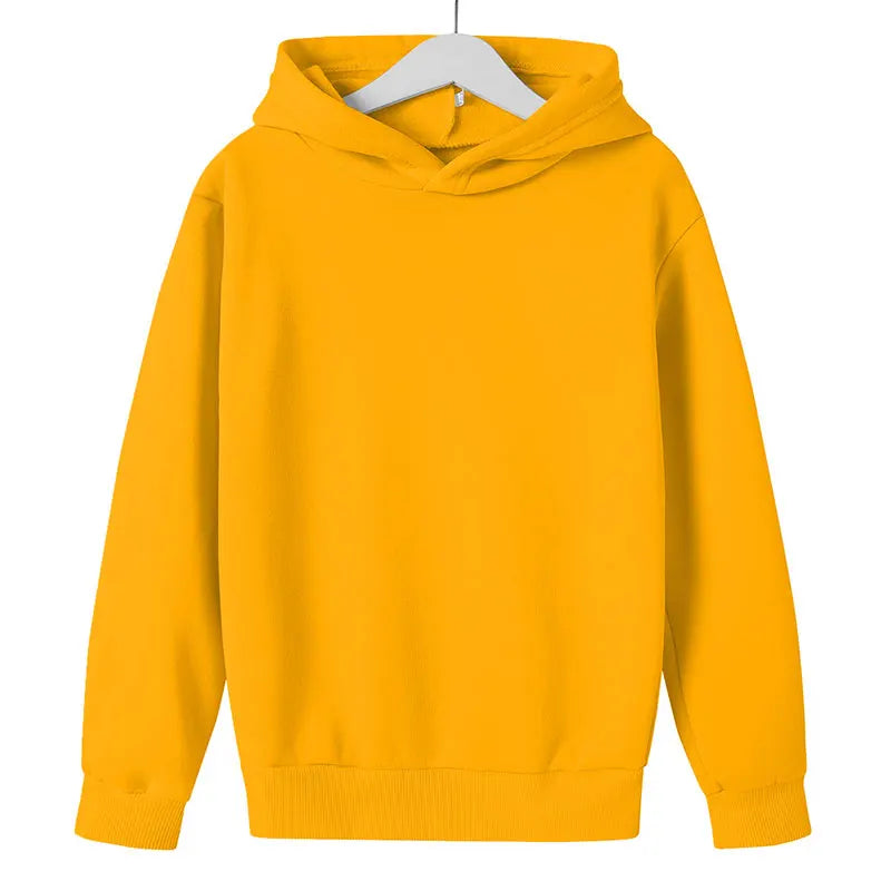Solid Colour Children’s Hoodies – Casual Pullover Sweatshirts for Boys & Girls, Ages 3–12, Multiple Colours
