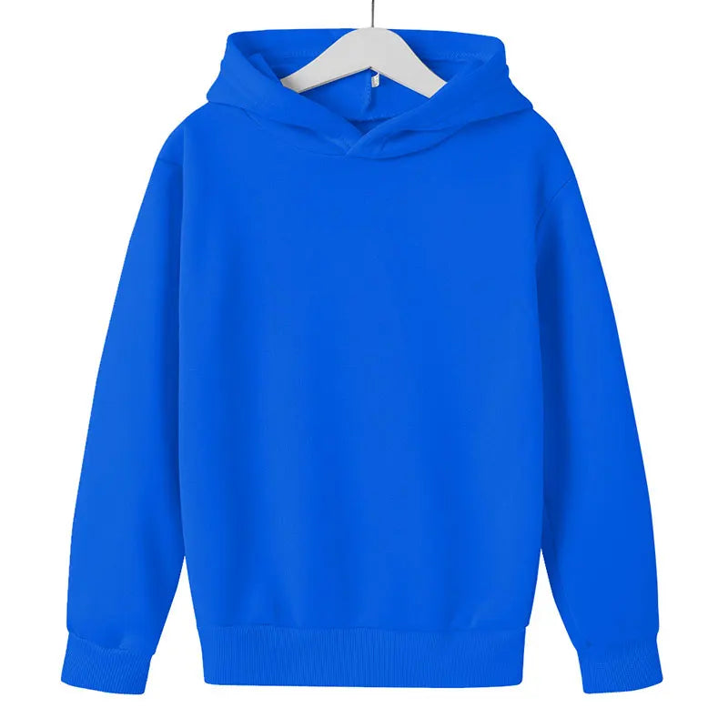 Solid Colour Children’s Hoodies – Casual Pullover Sweatshirts for Boys & Girls, Ages 3–12, Multiple Colours