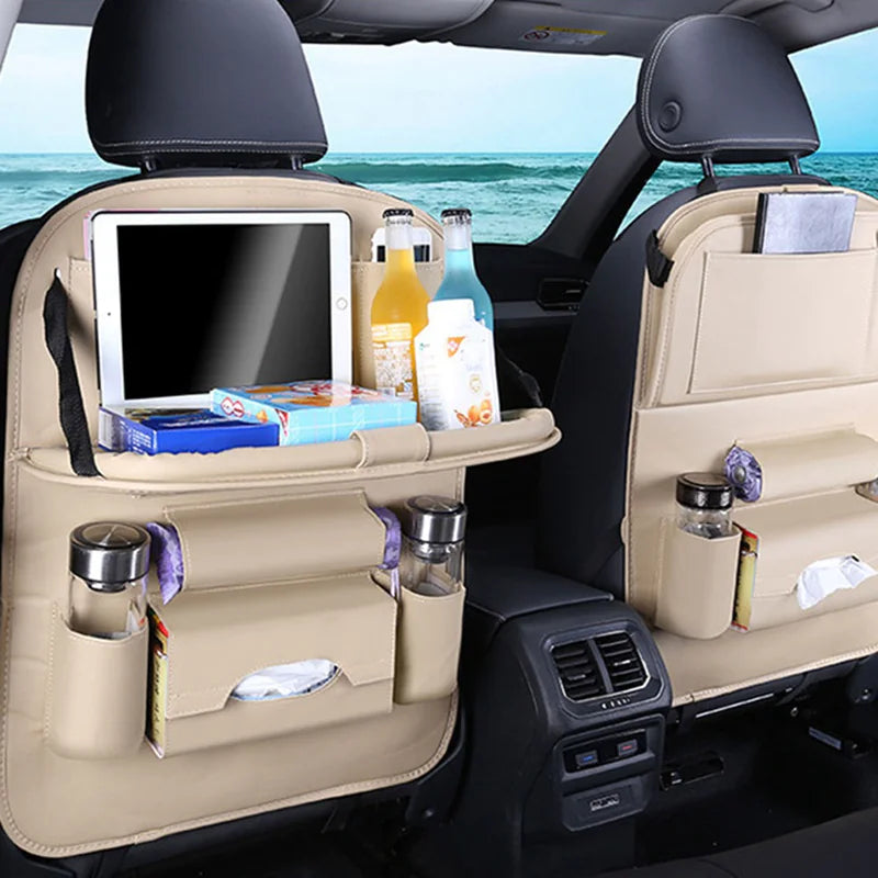 Car Seat Back Organizer with Foldable Table