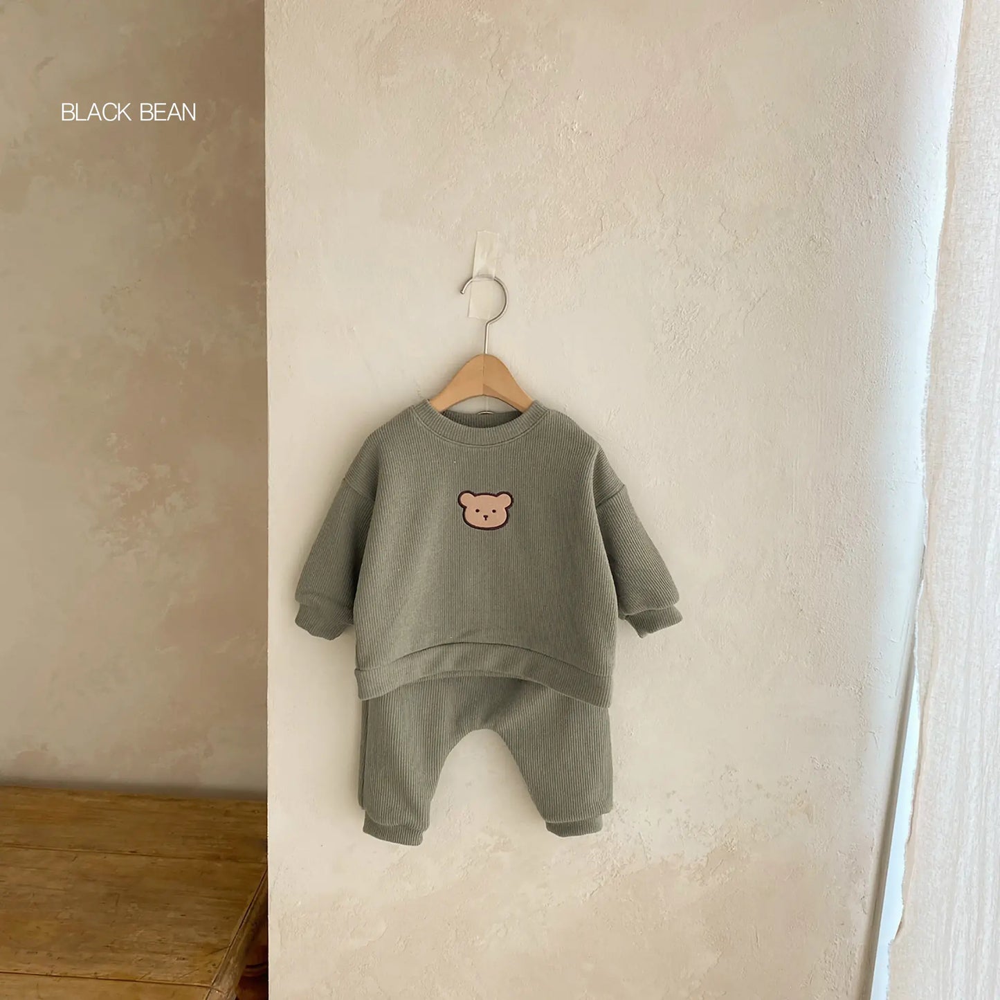 Embroidered Bear Suit for Kids – Autumn Style