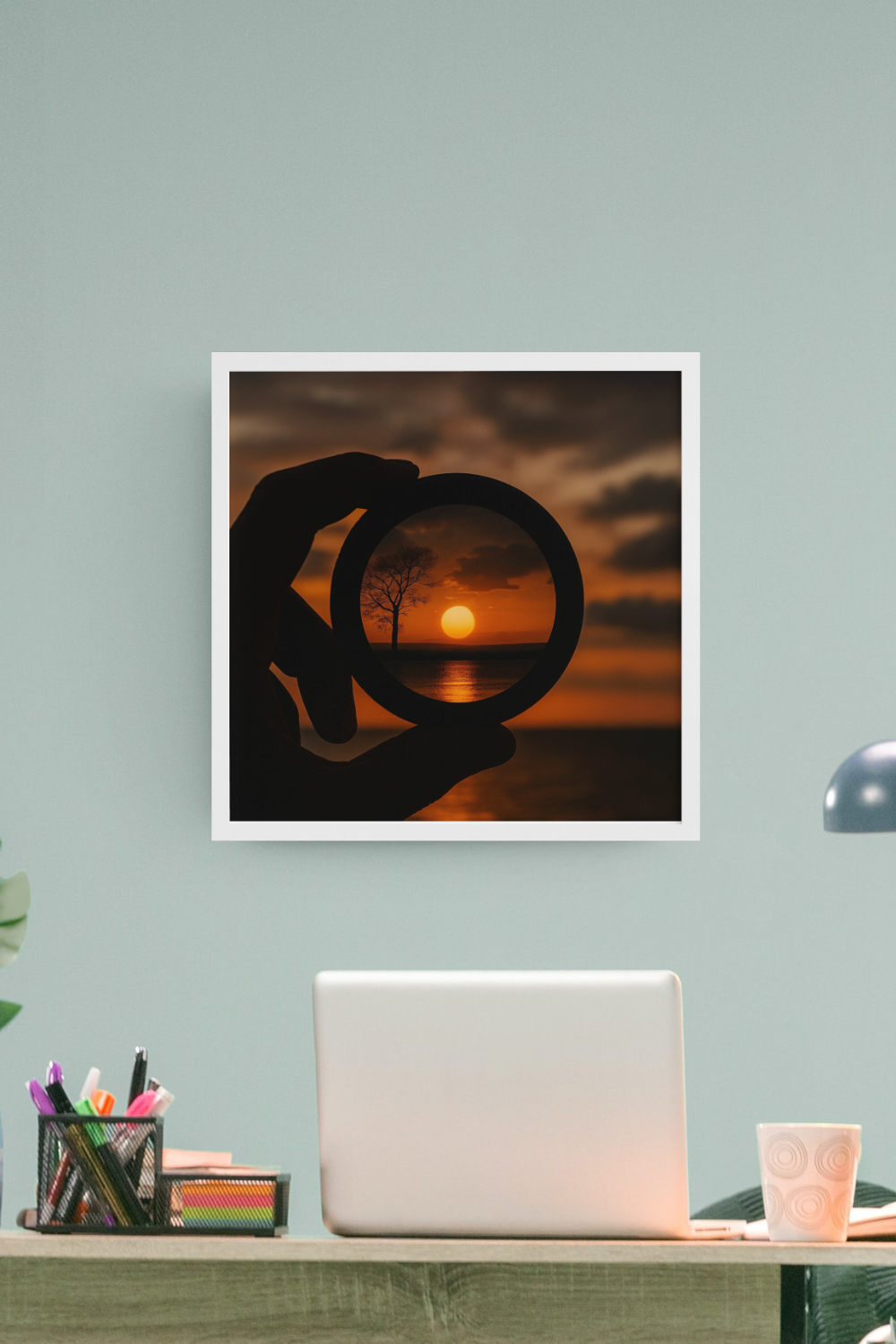 Sunset Through Lens Poster | Stunning Semi-Gloss Print | Perfect Wall Art Gift