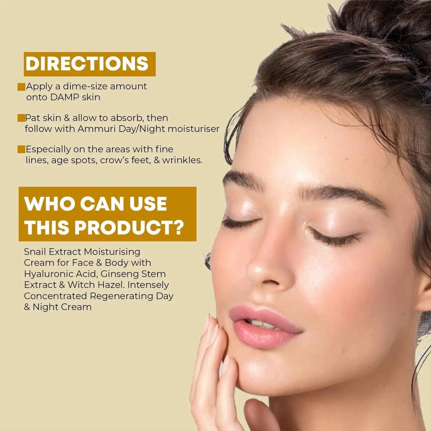 Ammuri Bioactive Snail Repair Cream | Anti-Aging Snail Cream