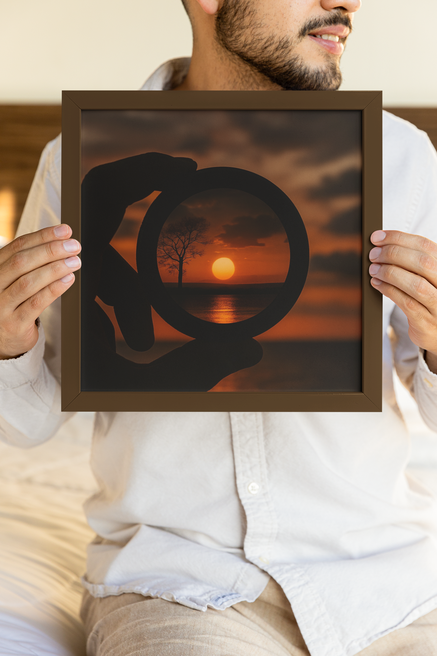 Sunset Through Lens Poster | Stunning Semi-Gloss Print | Perfect Wall Art Gift