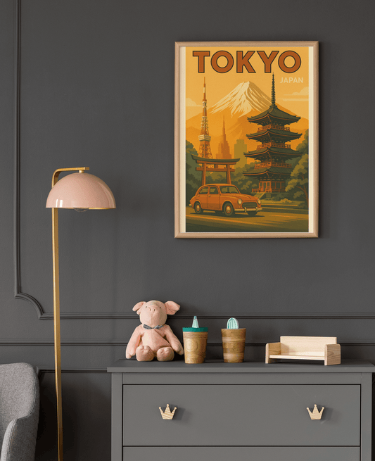 Vintage Tokyo Travel Poster - Classic Matte Art Print, Perfect for Home Décor