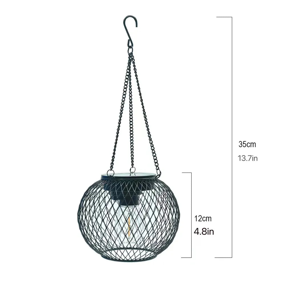 Solar Garden Metal Hanging Lamp