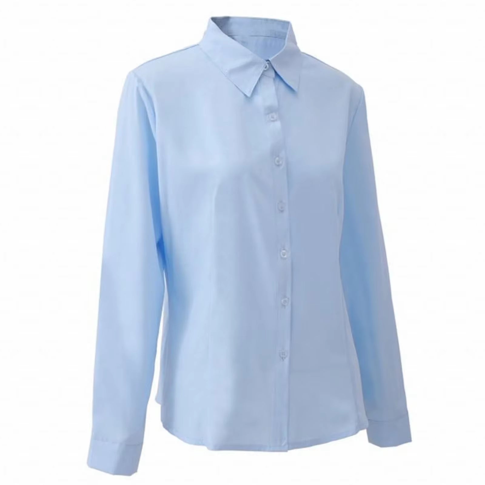 Women'S Long Sleeve Blouse Office Ladies Tops Button up Shirts 2025 Fashion Casual Shirt Long Sleeved Blouse White Shirt Women