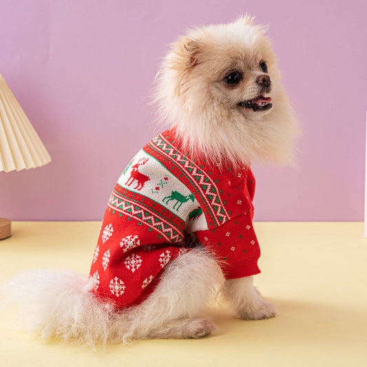 Christmas pet sweater