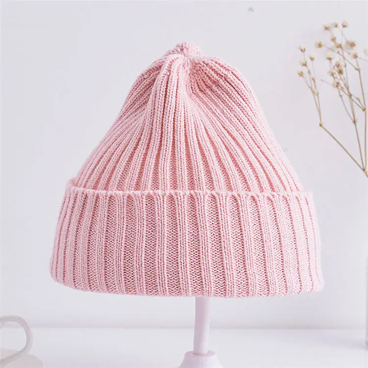 Baby & Toddler Ribbed Knit Beanie Hat, Soft Winter Cap for Boys & Girls (6M–4Y)