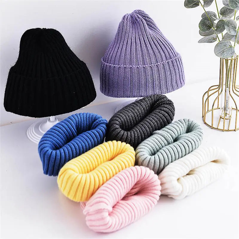 Baby & Toddler Ribbed Knit Beanie Hat, Soft Winter Cap for Boys & Girls (6M–4Y)
