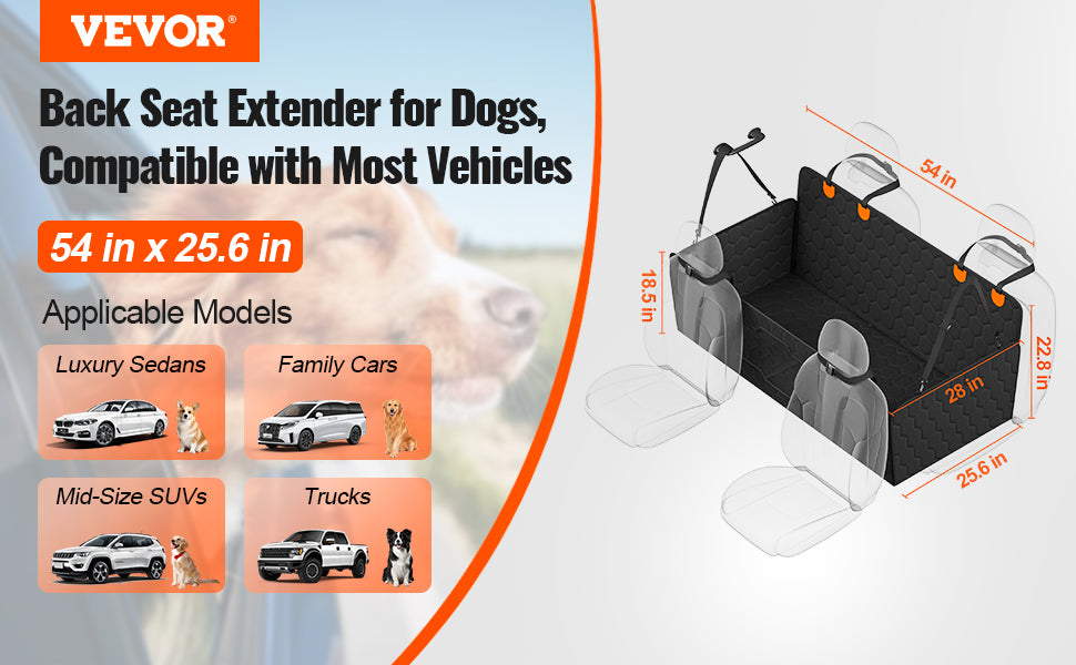 Back Seat Extender Dog Car Seat Cover