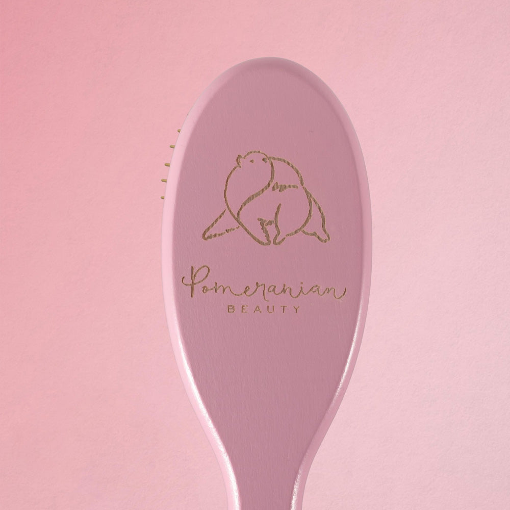 Pomeranian Beauty Rose Gold Grooming Brush