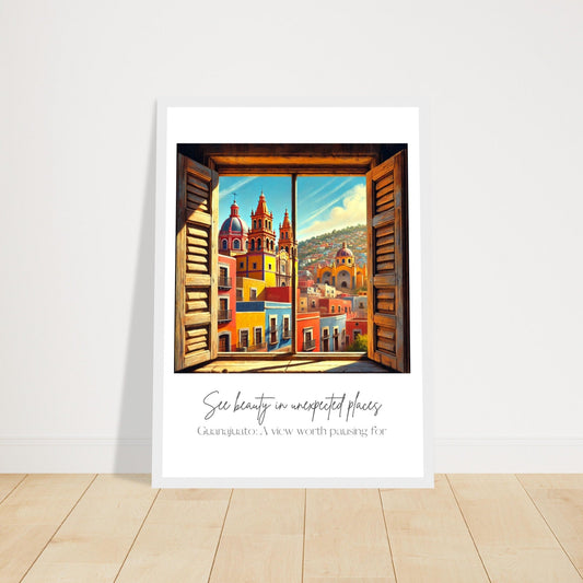 Guanajuato, Mexico Framed Poster – Vibrant City View Wall Art