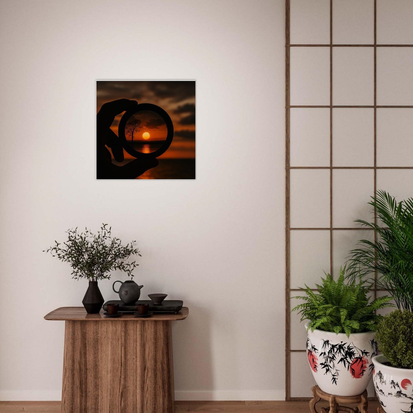 Sunset Through Lens Poster | Stunning Semi-Gloss Print | Perfect Wall Art Gift