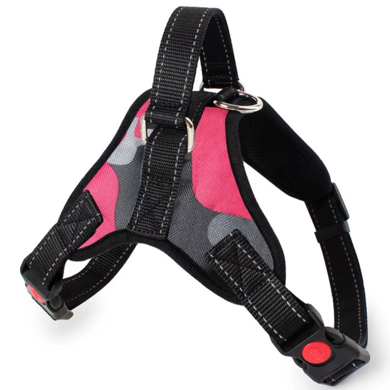Small Medium Large Dog Harness Nylon Reflective Collar Vest Harnesses for Dogs Training Husky Alaskan Bulldog Breast-Band Belt