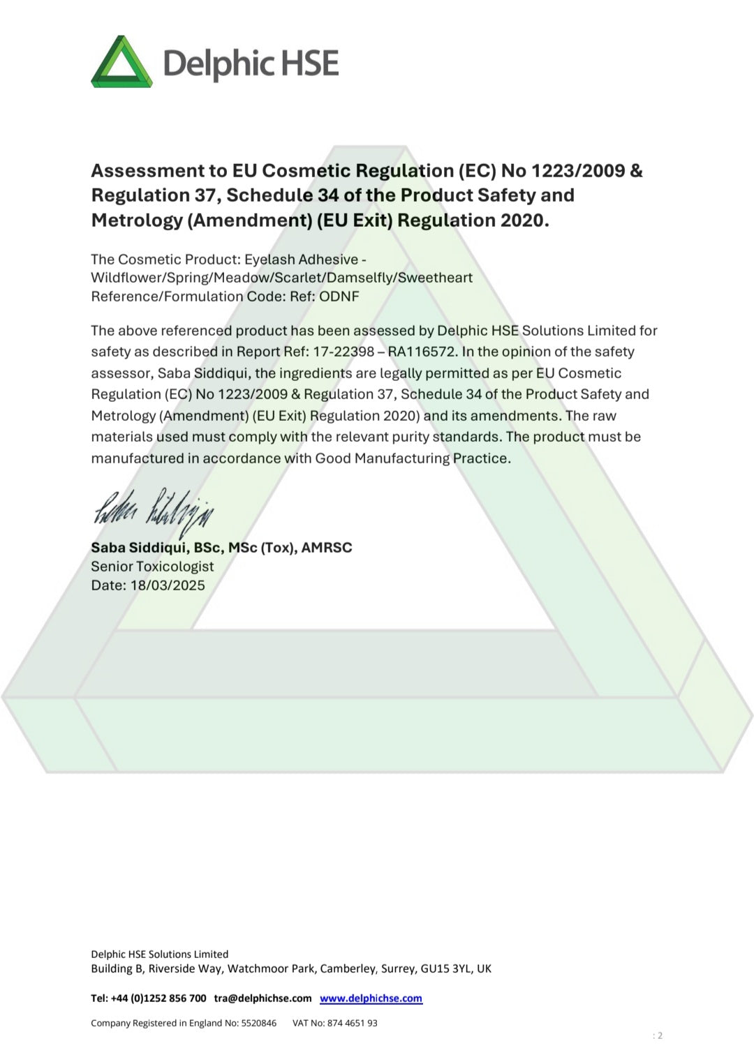 Spring UK Lash Adhesive Glue 1 Sec