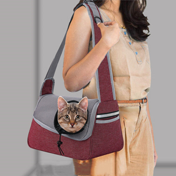 Out and About Comfortably Travel Shoulder Pet Carrier