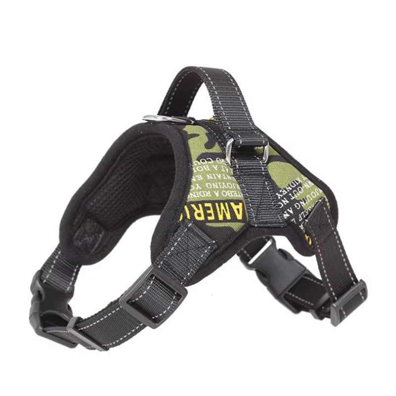 Small Medium Large Dog Harness Nylon Reflective Collar Vest Harnesses for Dogs Training Husky Alaskan Bulldog Breast-Band Belt