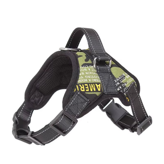 Small Medium Large Dog Harness Nylon Reflective Collar Vest Harnesses for Dogs Training Husky Alaskan Bulldog Breast-Band Belt