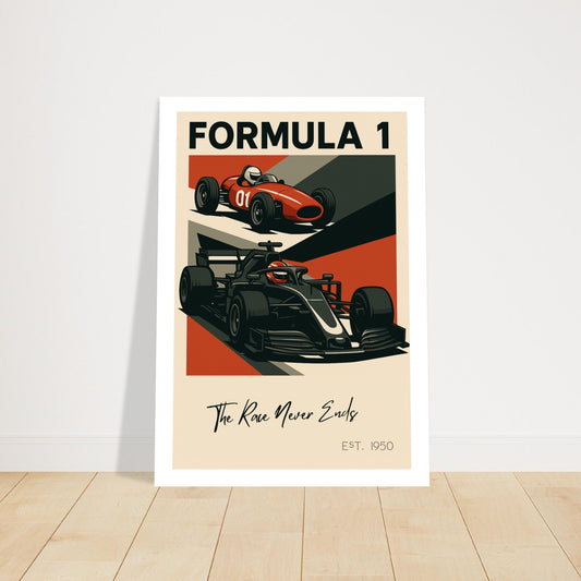 Vintage to Velocity – “The Race Never Ends” Poster