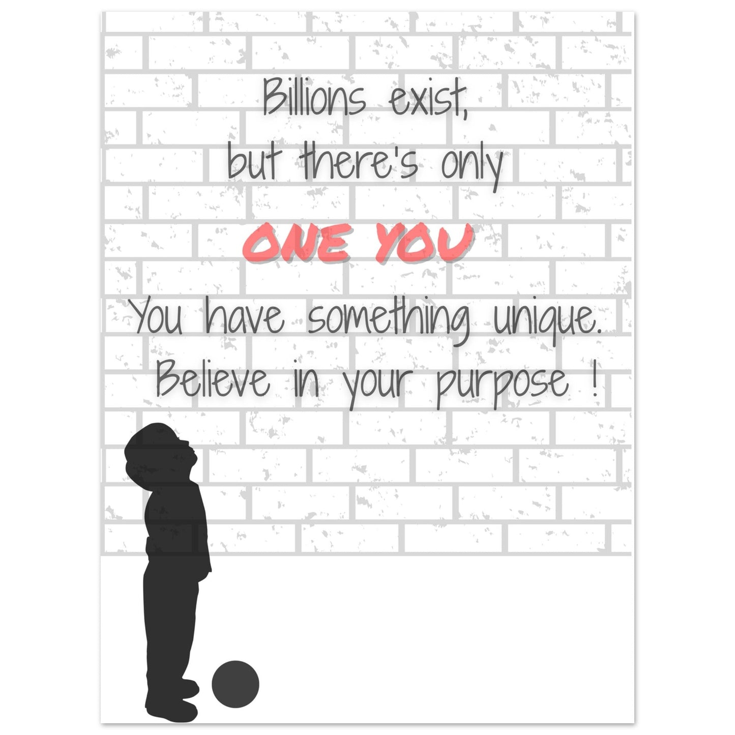 Believe in Your Purpose Poster – Inspirational Wall Art – Motivational Quote Print
