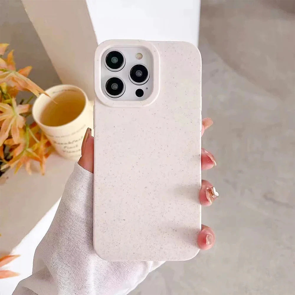 Eco Wheat Straw Phone Case – Soft Silicone Biodegradable Cover