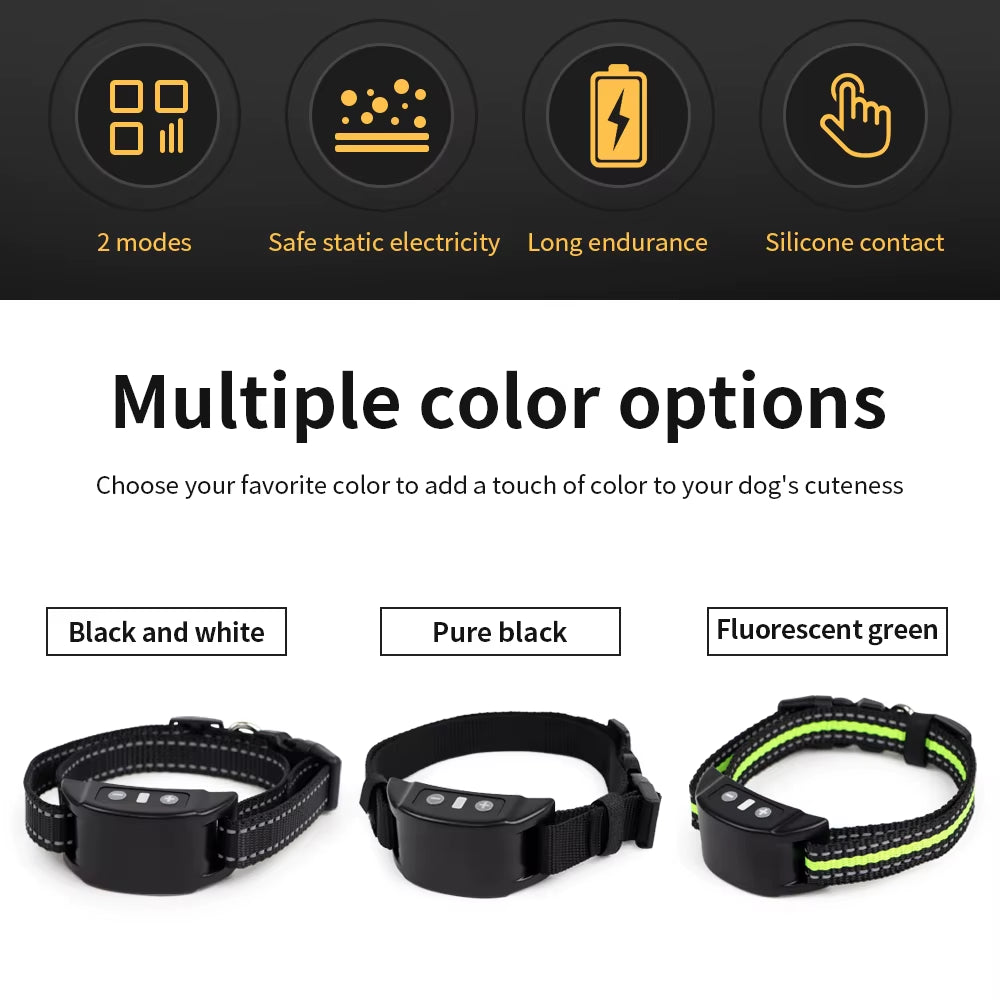 Dog Training Collar Anti-Barking Collar Automatic anti Bark Dog Collar USB Rechargeable Dog Trainer Electric Shock Beep
