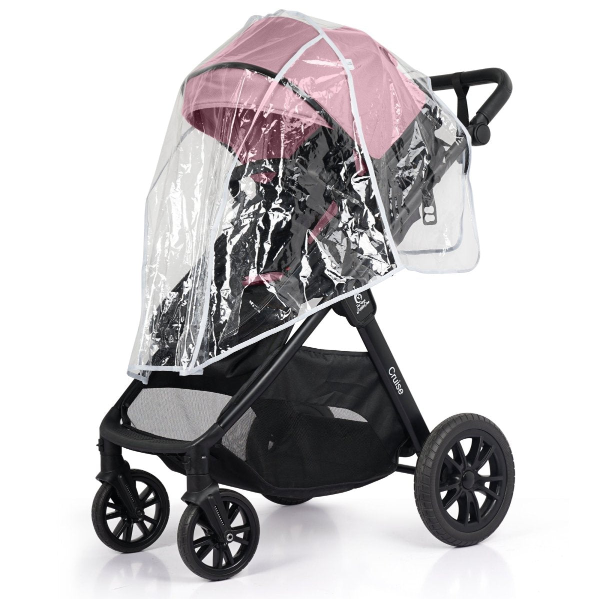 For Your Little One Cruise 3 In 1 Travel System With i-Size Car Seat - Blush Rose (Free Cupholder And Seat Liner Included!)