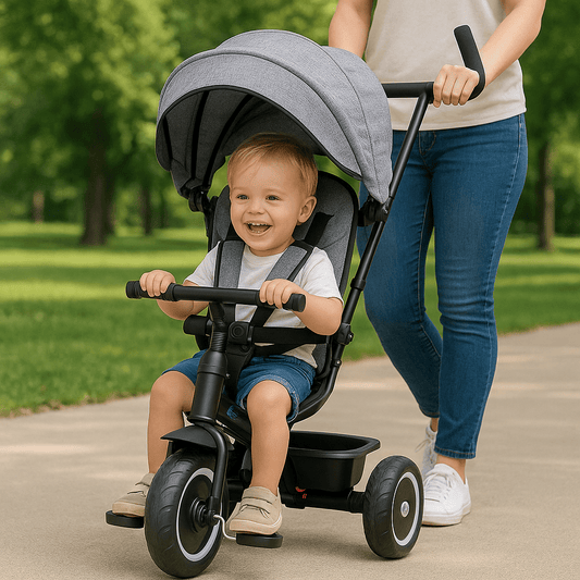 Foryourlittleone 6 in 1 Trike V3 - Grey (9 months - 5 years)