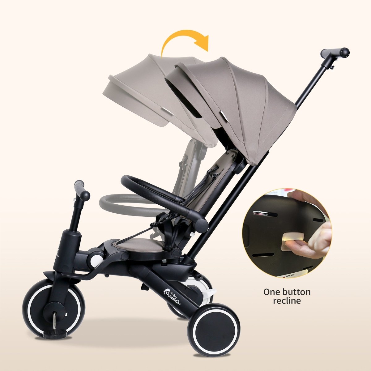 Foryourlittleone Xplor Plus 6 in 1 Foldable Trike - Pastel Pink (10m-5y)