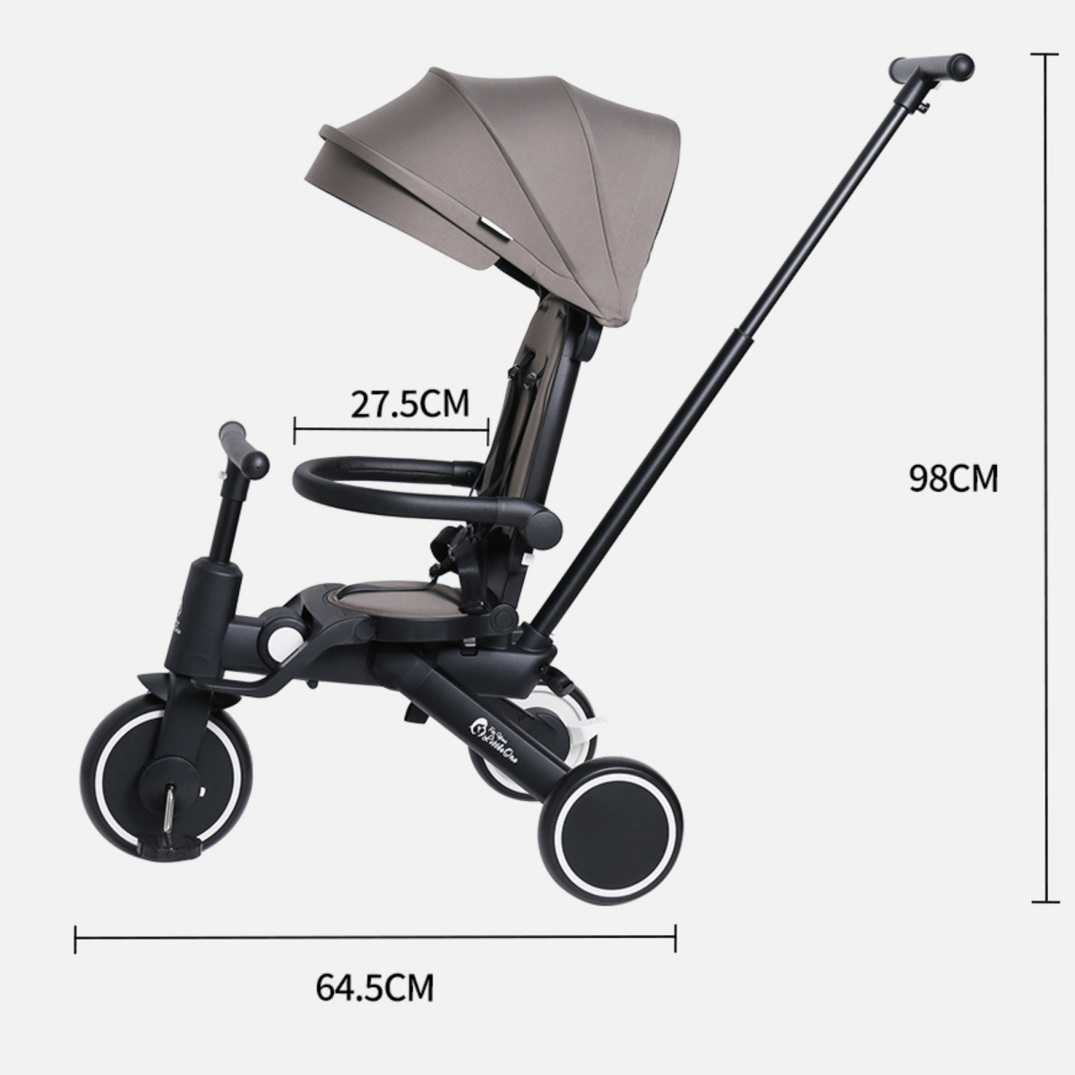 Foryourlittleone Xplor Plus 6 in 1 Foldable Trike - Pastel Pink (10m-5y)
