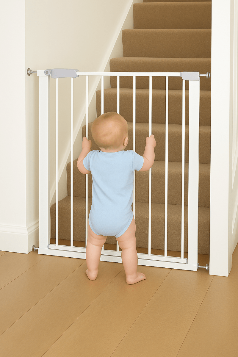 2x FYLO Baby Safety Stair Gate Pressure Fit 75-114cm Extra Wide