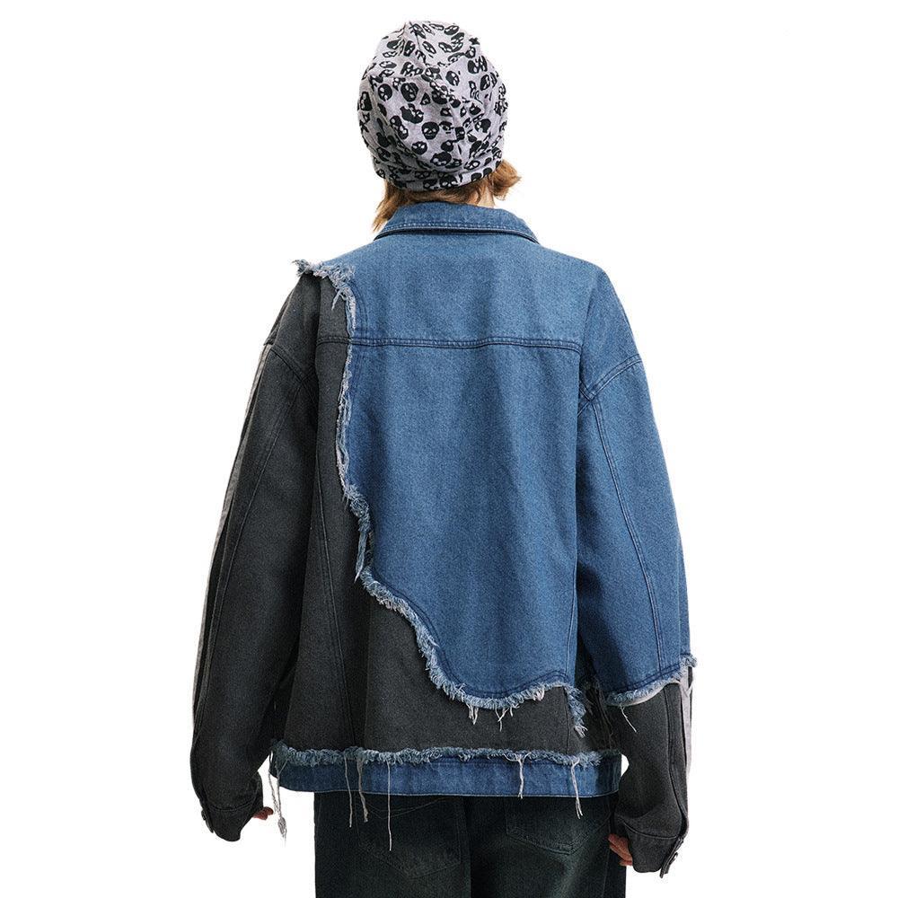 Irregular Patchwork Coat – Color Contrast Design