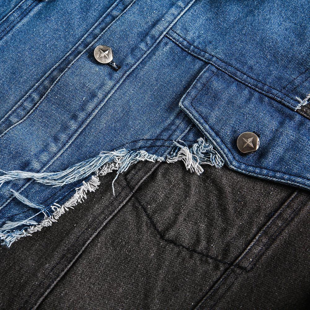 Irregular Patchwork Coat – Color Contrast Design