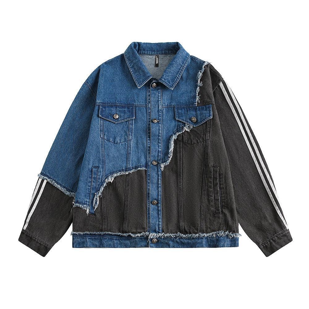 Irregular Patchwork Coat – Color Contrast Design