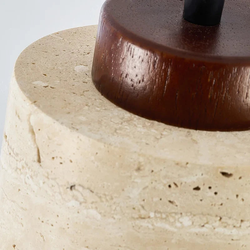 Wabi-Sabi Natural Stone Pendant Light – Japanese Modern Designer Hanging Lamp