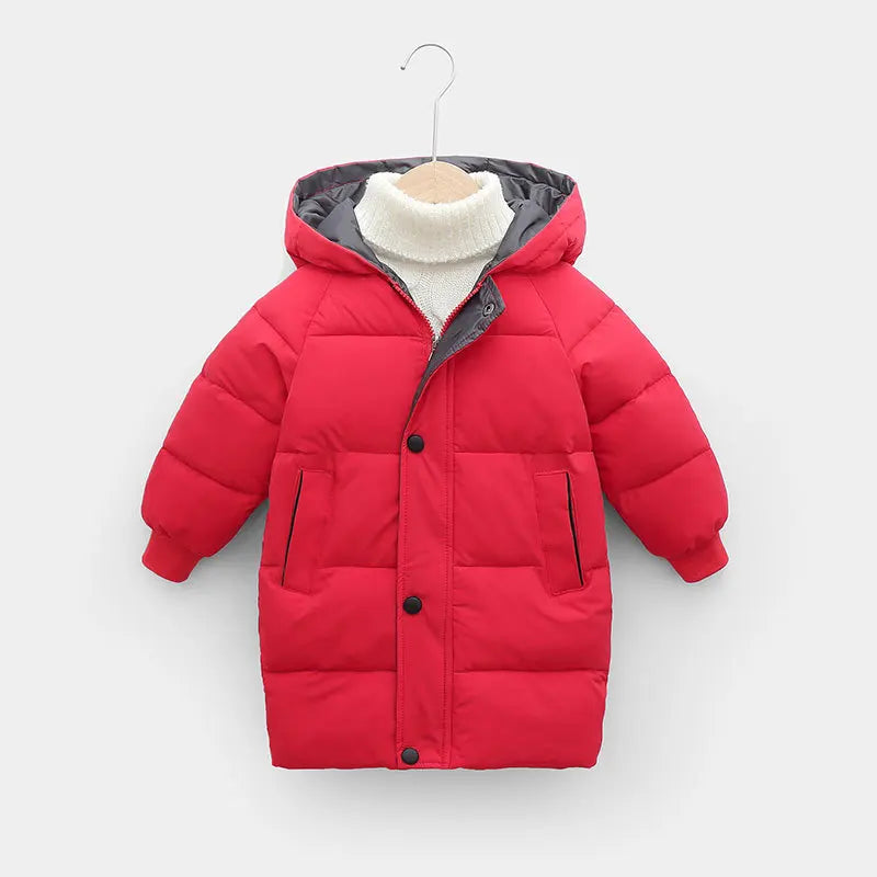 Kids Hooded Puffer Jacket, Thick Winter Cotton Coat for Boys & Girls (1–10 Years)