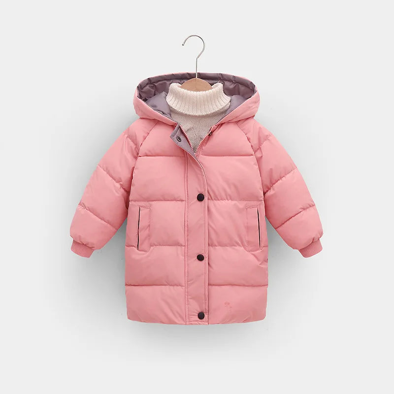 Kids Hooded Puffer Jacket, Thick Winter Cotton Coat for Boys & Girls (1–10 Years)