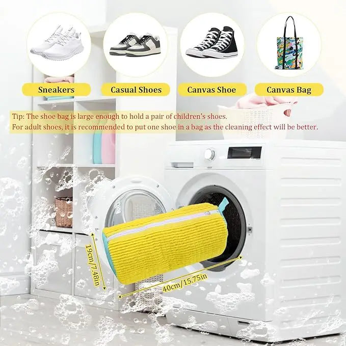 Laundry Shoe Washing Bag – Padded Net Protector for Machine Wash