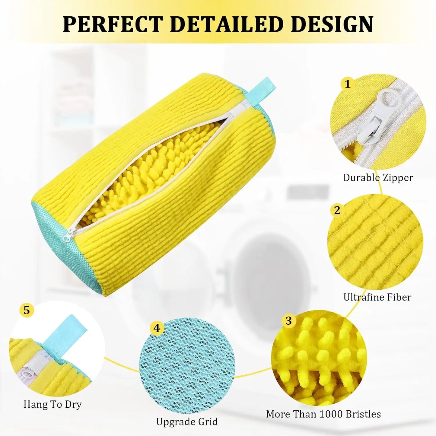 Laundry Shoe Washing Bag – Padded Net Protector for Machine Wash