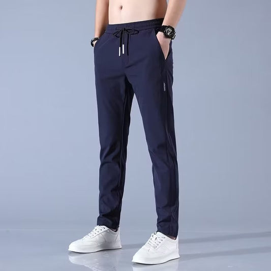 Lightweight Summer Trousers for Men - Plus Size Straight Pants in Multiple Colors