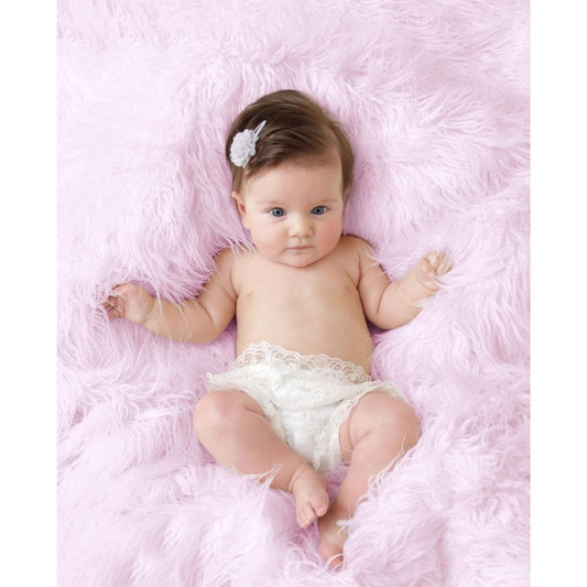 Luxury Faux Fur Baby Blanket - Pink-Clearance