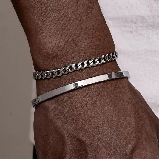 Men’s 5mm Cuban Chain Bracelet – Waterproof Stainless Steel