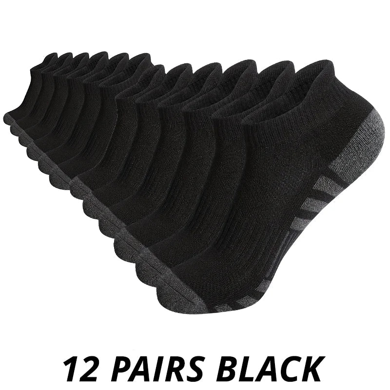 Men’s Gym & Outdoor Socks – 6 or 12 Pairs Soft Grip Crew
